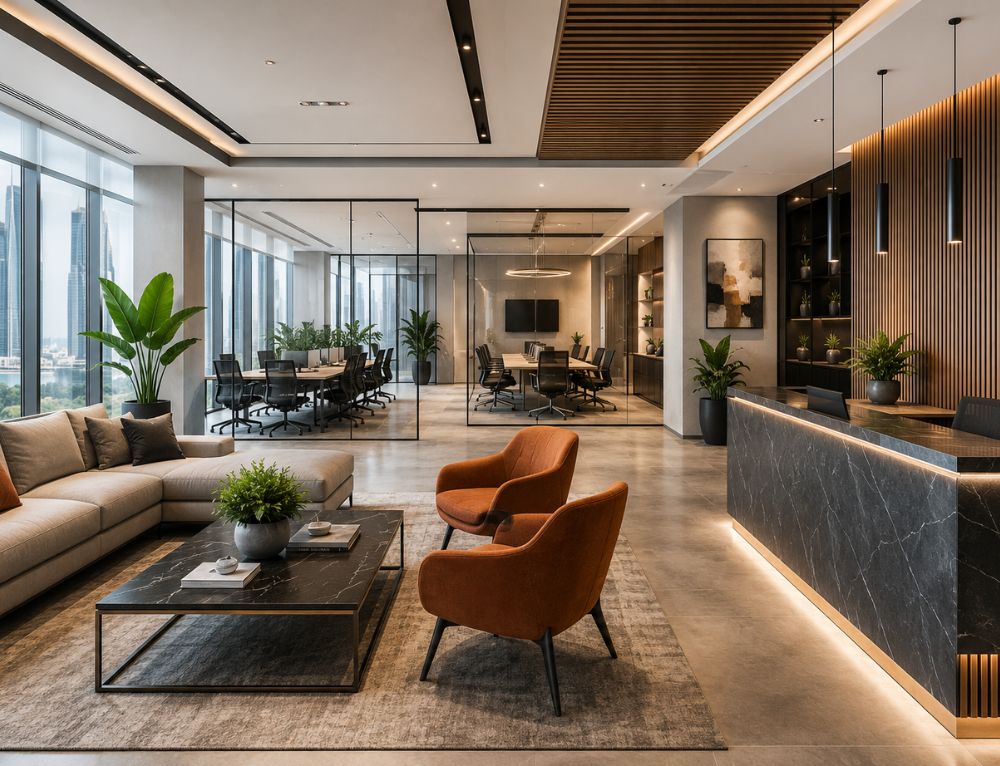 Commercial fit-out office interior.
